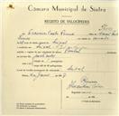 Registo de velocípede de marca Pombal, com o nº 9563, em nome de Francisco Paulo Ferreira, morador em Seixal.
