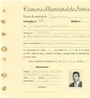 Registo de matricula de carroceiro em nome de Joaquim Casimiro, morador em Bolelas, com o nº de inscrição 1810.