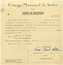 Registo de velocípede de marca Azur, com o nº 6443, em nome de Manuel Vicente Ribeiro, morador em Casal das Vivas, Morelena.