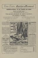 Programa do filme "Vermelho e Negro, O Correio do Rei" baseado na obra de Stendhal com a participação de Rossano Brarri, Irasema Dilian e Valentina Cortese.