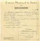 Registo de velocípede de marca Cuciolo com motor, com o nº 6669, em nome de Domingos Manuel dos Santos, morador em Fação.