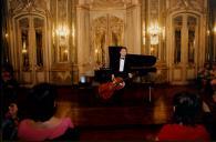 Concerto de Maria João Pires, Augustin Dumay, Gérard Caussé, Ariane Granjon e Jian Wang durante o Festival de Musica de Sintra, na sala da música do Palácio Nacional de Queluz.