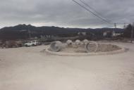 Construção da estrada e rotunda, na Várzea de Sintra.