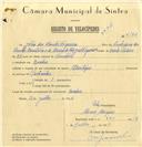 Registo de velocípede de marca Atlantic, com o nº 7182, em nome de João dos Santos Figueira, morador em Queluz.