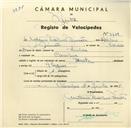 Registo de velocípede com o nº 3669, em nome de António Marques Simões, morador em Carenque.