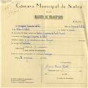 Registo de velocípede de marca Origan, com o nº 6100, em nome de Joaquim Bernardo Batista, morador em Carenque.