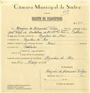 Registo de velocípede de marca Raio, com o nº 6956, em nome de Rogério de Assunção Felipe, morador em Azenhas do Mar.