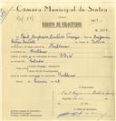 Registo de velocípede de marca Aprilia com o nº 6258, em nome de Raul Benjamim Cristovão Tomásio, morador em Montelavar.