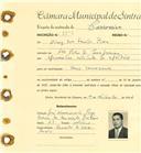 Registo de matricula de carroceiro em nome de Dinis dos Santos Pires, morador em São Pedro de Penaferrim, com o nº de inscrição 1772.