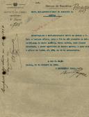 Ofício do Secretário Geral da 3ª Repartição do Governo Civil de Lisboa, [...]           , ao Administrador do Concelho de Sintra, referente à documentação da menor Agostinha de Morais Quintino, a fim de ser presente no Asilo-Oficina de Santo António.