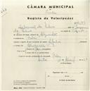 Registo de velocípede de marca Aprilia, com o nº 4589, em nome de Manuel da Silva, morador em Belas.