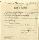 Registo de velocípede com o nº 6302, em nome de Manuel Garrido Rodrigues, morador em Linhó.