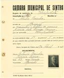 Registo de matricula de velocipedista em nome de Abílio Rainha, morador no Algueirão, com o nº de inscrição 1957.