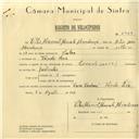 Registo de velocípede de marca Cuciolo, com o nº 5929, em nome de Vítor Manuel Mourato Mendonça, morador em Venda Seca.