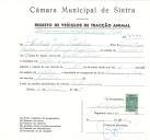 Registo de um veiculo de duas rodas tirado por um animal de espécie asinina destinado a transporte de mercadorias em nome de António Jorge Pexilga, morador no Coutinho Afonso.