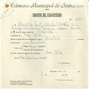 Registo de velocípede de marca Pombal, com o nº 4868, em nome de Alberto dos Santos Martinho Gaspar, morador em Vale Flor.