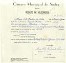 Registo de velocípede com o nº 9308, em nome de Maria Odete Martins da Silva, moradora em Mem Martins.