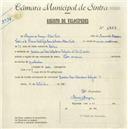 Registo de velocípede com o nº 5427, em nome de Rogério de Sousa e Silva Verde, morador em Rua Heliodoro Salgado nº 36, Queluz.