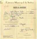 Registo de velocípede de marca Barto, com o nº 6694, em nome de João Afonso Costa, morador em Algueirão.