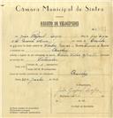 Registo de velocípede de marca Cicles Vilar com motor, com o nº 6489, em nome de João Rafael Lopes, morador em Queluz.