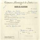 Registo de velocípede com o nº 5294, em nome de João dos Santos, morador em Cacém.