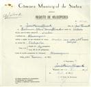 Registo de velocípede de marca Sachs, com o nº 8605, em nome de Juvenal Tomás Clemente, morador em Almoçageme.
