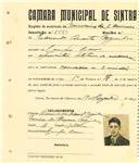 Registo de matricula de carroceiro 2 animais em nome de Eduardo Duarte Casinhas, morador em Campo Raso, com o nº de inscrição 1580.