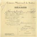 Registo de velocípede com o nº 6145, em nome de Fernando Gonçalves, morador em Almorquim.