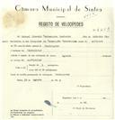 Registo de velocípede com o nº 8213, em nome de Manuel Libanio Corredoura Monteiro, morador em Montelavar.