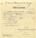 Registo de velocípede de marca Olga, com o nº 7788, em nome de Juvenal Joaquim da Silva, morador em Albarraque.
