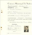 Registo de matricula de velocipedista em nome de Ernesto Frutuoso, morador em Cabriz, com o nº de inscrição 6489.