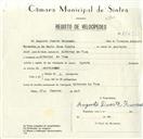 Registo de velocípede com o nº 8469, em nome de Augusto Duarte Roussado, morador em Alfouvar de Cima.