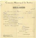 Registo de velocípede de marca Atlantic, com o nº 6629, em nome de Manuel dos Santos Miguel, morador em Amoreira.