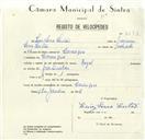 Registo de velocípede de marca Royal, com o nº 8479, em nome de Luís Serra Leitão, morador em Carenque.