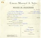 Registo de velocípede com o nº 9440, em nome de Alberto Seixas Ferreira, morador em Venda Seca.