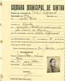 Registo de matricula de cocheiro profissional em nome de Artur Dias, morador em Idanha, com o nº de inscrição 809.
