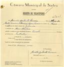 Registo de velocípede com o nº 7694, em nome de Arnaldo dos Santos Ferreira, morador em Mem Martins.