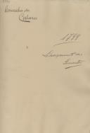 Livro de registo do lançamento dos quartos na Vila de Colares no ano de 1799.