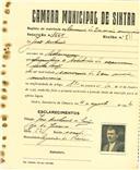 Registo de matricula de carroceiro 2 ou mais animais em nome de João António, morador em Rebanque, com o nº de inscrição 1664.