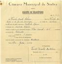 Registo de velocípede de marca Vilar Cuciolo, com o nº 6561, em nome de Vicente Duarte Antunes, morador em Coutinho Afonso.