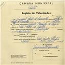 Registo de velocípede de marca Olympique, com o nº 1660, em nome de Joaquim Pinto de Carvalho, morador em S. Pedro de Sintra.