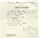 Registo de velocípede de marca I.L.O., com o nº 8472, em nome de Renato Viana Moreira, morador em Colares.
