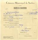 Registo de velocípede de marca L.R.S., com o nº 6784, em nome de Joaquim Jacinto Gomes, morador em A-da-Beja.