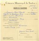 Registo de velocípede de marca Davy, com o nº 6996, em nome de Joaquim Rosa Vicente, morador em Almornos.