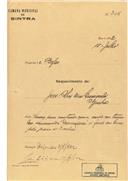 Construção de moradia em Agualva em nome de José Alves Dias Guimarães, com o Processo nº OB 306/1922, com a licença de construção nº 233 de 19/09/1922.