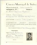 Registo de matricula de velocipedista em nome de Luís Martins Isidoro, morador na Assafora, com o nº de inscrição 6440.