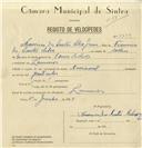 Registo de velocípede de marca Nacional, com o nº 7999, em nome de Francisco dos Santos Silva Júnior, morador em Lameiras.