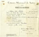 Registo de velocípede de marca Sachs, com o nº 9409, em nome de António Adão Sebastião, morador em Covas de Ferro.