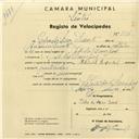 Registo de velocípede com o nº 2936, em nome de Pedro da Luz Duarte, morador em S. João das Lampas.