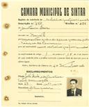 Registo de matricula de cocheiro profissional em nome de António Luís, morador na Baratã, com o nº de inscrição 746.